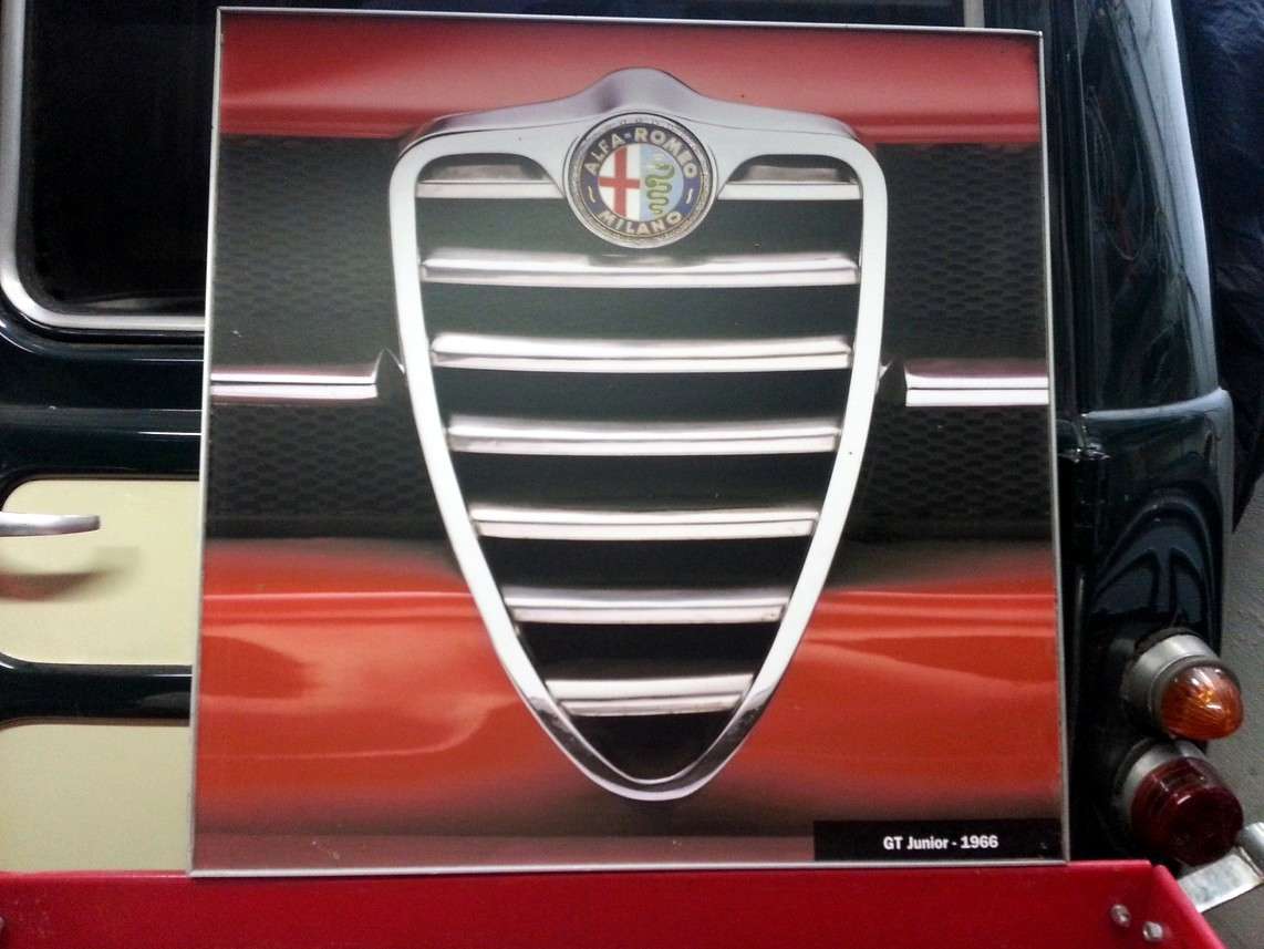 Insegna auto Alfa Romeo quadro Gt Junior del 1966